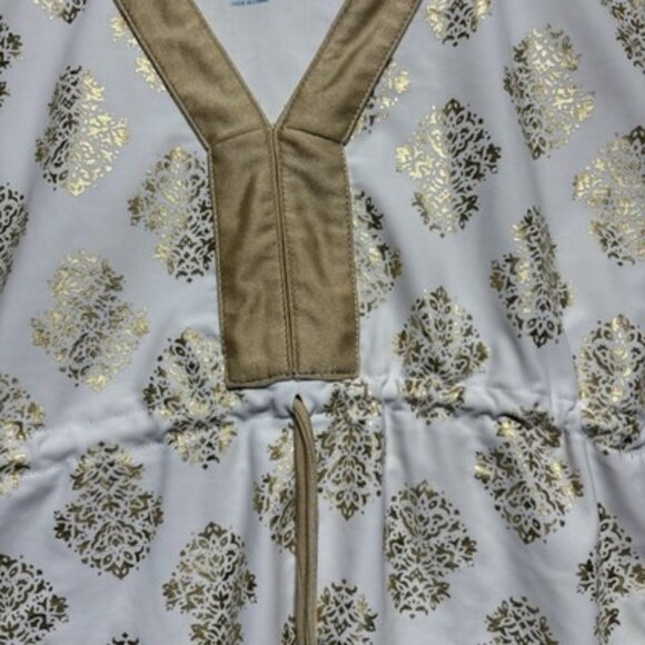 Cabana Llife Girl's Toddler 2T White Gold Swimsuit Cover-Up Set UPF Protection - Picture 10 of 15